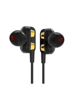 Наушники с микрофоном SkyDolphin SR21 Четыре динамика с микрофоном Черные (Black)