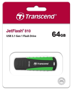 USB Флеш 64Gb Transcend JetFlash 810 Rugged USB 3.1 Чорна (Black)
