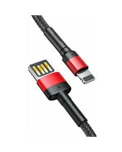 USB-кабель Baseus Cafule Lightning Cable Special Edition 2.4A (CALKLF-G) 1м Черный (Black) jj