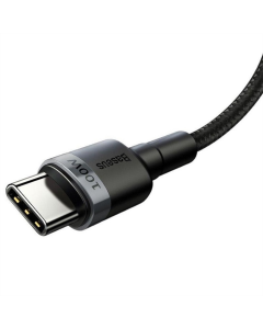 USB-кабель Baseus Cafule Type-C to Type-C PD2.0 100W (CATKLF-AL) (2м) Черный (Black)