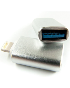OTG кабель Dengos USB-Lightning Silver (ADP-016) Срібний (Silver)