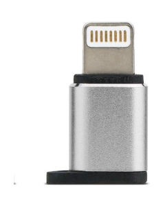 OTG кабель Remax Visual micro USB - Lightning (F/M) Срібний (Silver)