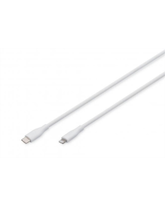 USB-кабель DIGITUS USB-C Lightning USB 2.0, 60W 1м Белый (White)