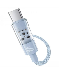 USB-кабель Baseus Gem Fast-Charging Type-C на Type-C 100W 1м Синий (Blue)