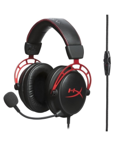 Наушники полноразмерные HyperX Cloud Alpha, mini-jack/dual 3.5мм, 1.2м/2м Черные (Black Red)