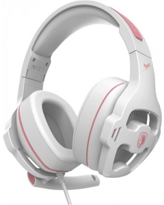 Навушники накладні Sades SA-726 Ppower Білі (White Pink)