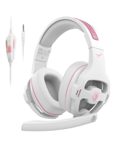 Навушники накладні Sades SA-726 Ppower Білі (White Pink)