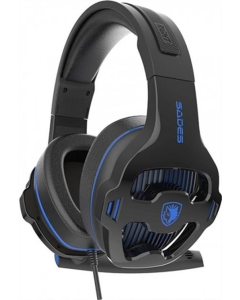 Навушники накладні Sades SA-726 Ppower Чорні (Black Blue)