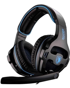 Навушники накладні Sades SA-726 Ppower Чорні (Black Blue)