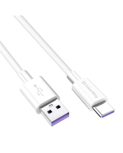 USB кабель ColorWay USB - USB Type-C (M/M), 5.0А, 1м Білий (White)