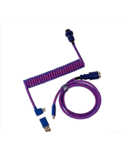 USB-кабель Keychron Premium Coiled Aviator Type-A/Type-C Cable-Angled Фиолетовый (Purple)