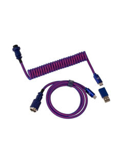 USB-кабель Keychron Premium Coiled Aviator Type-A/Type-C Cable-Straight Фиолетовый (Purple)