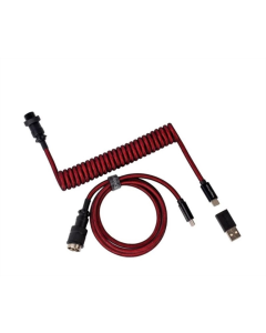 USB-кабель Keychron Premium Coiled Aviator Type-A/Type-C Cable-Straight Красный (Red)