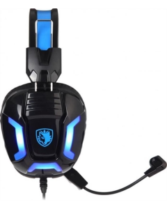 Наушники накладные Sades SA-702 Element Черные (Black Blue)