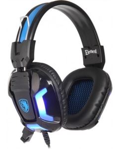 Навушники накладні Sades SA-702 Element Чорні (Black Blue)