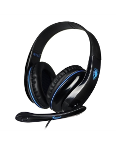 Наушники накладные Sades SA-701 Черные (Black Blue)