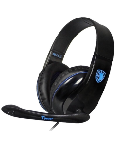 Наушники накладные Sades SA-701 Черные (Black Blue)