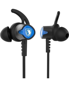 Навушники з мікрофоном Sades SA-606 Wings 20 Чорні (Black Blue)