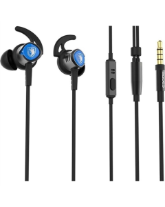 Навушники з мікрофоном Sades SA-606 Wings 20 Чорні (Black Blue)