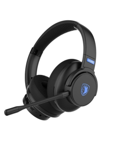 Бездротові повнорозмірні навушники Sades 202 Runner Чорні Сині (Black Blue)