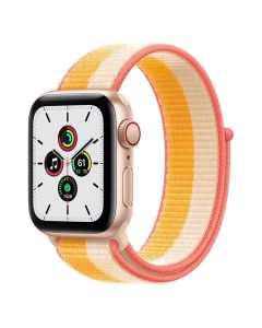 Смарт-годинник Apple Watch SE 4G 40mm Gold Aluminum Case with Maize/White Sport Loop (MKQP3)