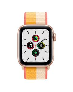 Смарт-часы Apple Watch SE 4G 40 мм с корпусом из золотистого алюминия и спортивным ремешком Maize/White (MKQP3)