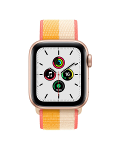 Смарт-годинник Apple Watch SE 4G 40mm Gold Aluminum Case with Maize/White Sport Loop (MKQP3)