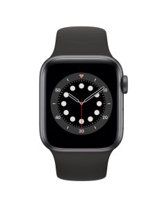 Смарт-годинник Apple Watch 6 40mm Space Gray Aluminum Case with Black Sport Band (MG133)