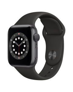 Смарт-годинник Apple Watch 6 40mm Space Gray Aluminum Case with Black Sport Band (MG133)