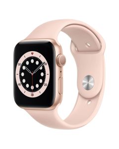 Смарт-годинник Apple Watch 6 44mm Gold Aluminum Case with Pink Sand Sport Band (M00E3)