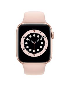 Смарт-годинник Apple Watch 6 44mm Gold Aluminum Case with Pink Sand Sport Band (M00E3)