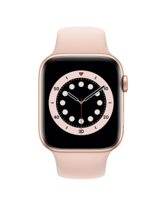 Смарт-годинник Apple Watch 6 44mm Gold Aluminum Case with Pink Sand Sport Band (M00E3)