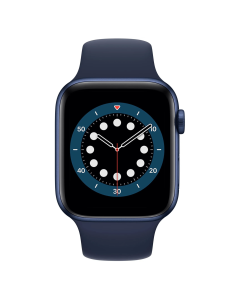 Смарт-годинник Apple Watch 6 44mm Blue Aluminum Case with Deep Navy Sport Band (M00J3)