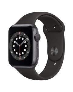Смарт-годинник Apple Watch 6 44mm Space Gray Aluminum Case with Black Sport Band (M00H3)