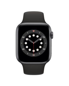Смарт-годинник Apple Watch 6 44mm Space Gray Aluminum Case with Black Sport Band (M00H3)