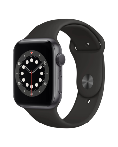 Смарт-годинник Apple Watch 6 44mm Space Gray Aluminum Case with Black Sport Band (M00H3)