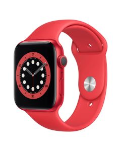 Смарт-годинник Apple Watch 6 44mm Red Aluminium Case with Red Sport Band (M00M3)