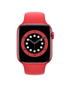 Смарт-годинник Apple Watch 6 44mm Red Aluminium Case with Red Sport Band (M00M3)