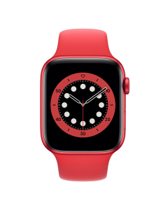 Смарт-годинник Apple Watch 6 44mm Red Aluminium Case with Red Sport Band (M00M3)