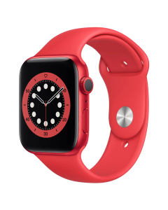 Смарт-годинник Apple Watch 6 44mm Red Aluminium Case with Red Sport Band (M00M3)