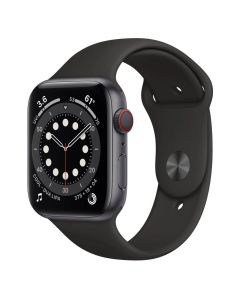 Смарт-годинник Apple Watch 6 4G 44mm Space Gray Aluminum Case with Black Sport Band (M07H3/MG2E3)