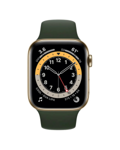 Смарт-годинник Apple Watch 6 4G 40mm Gold Stainless Steel Case with Cyprus Green Sport Band (M02W3/M06V3)