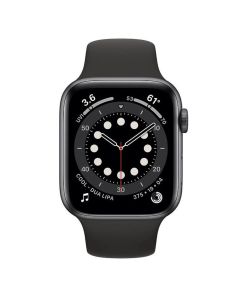 Смарт-годинник Apple Watch 6 4G 44mm Graphite Stainless Steel Case with Black Sport Band (M07Q3/M09H3)