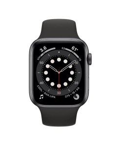 Смарт-годинник Apple Watch 6 4G 44mm Graphite Stainless Steel Case with Black Sport Band (M07Q3/M09H3)