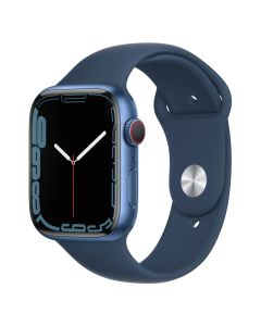 Смарт-годинник Apple Watch 7 4G 41mm Blue Aluminum Case with Abyss Blue Sport Band (MKHC3/MKHU3)