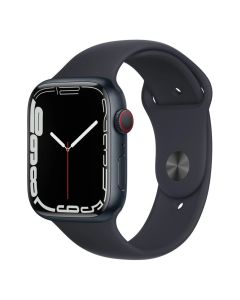 Смарт-годинник Apple Watch 7 4G 45mm Midnight Aluminum Case w. Midnight S. Band (MKJ73/MKJP3)