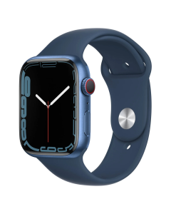 Смарт-годинник Apple Watch 7 4G 45mm Blue Aluminum Case With Blue Sport Band (MKJT3/MKJA3)