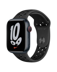 Смарт-годинник Apple Watch Nike 7 4G 41mm Midnight Aluminum Case with Anthracite/Black Nike Sport Band (MKHM3)