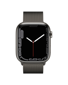 Смарт-годинник Apple Watch 7 4G 41mm Graphite Stainless Steel Case with Graphite Milanese Loop (MKHK3/MKJ23/MKLF3)