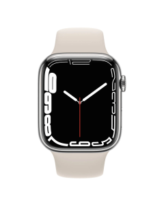 Смарт-годинник Apple Watch 7 4G 45mm Silver Stainless Steel Case with Starlight Sport Band (MKJD3/MKJV3)